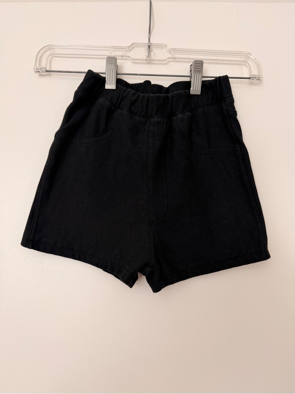 NWOT H&M Black High-Waist Cotton Shorts